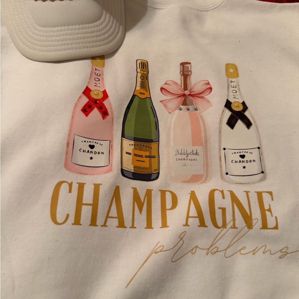 GIldan Champagne Party Sweatshirt and matching gap
